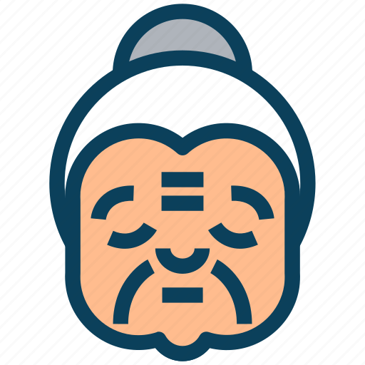 Chinese, old, woman, face, china icon - Download on Iconfinder