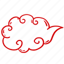 cloud, chinese, red, lucky, tradition