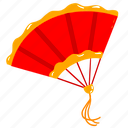 chinese fan, red, chinese handmade, culture
