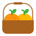 basket, chinese new year, gift, lunar new year, mandarin, orange, tangerine