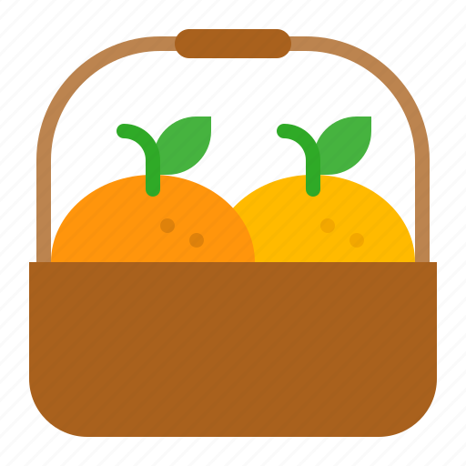 Basket, chinese new year, gift, lunar new year, mandarin, orange, tangerine icon - Download on Iconfinder