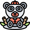 panda, china, mascot, animal, zoo