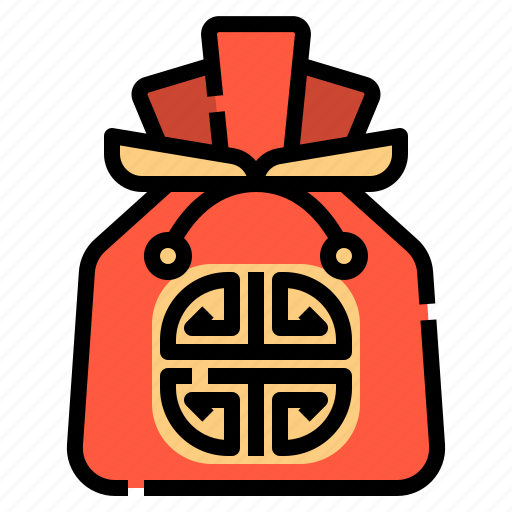 Bag, china, gift, lucky, red icon - Download on Iconfinder