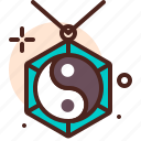 amulet, asia, fortune, medieval, yang, ying