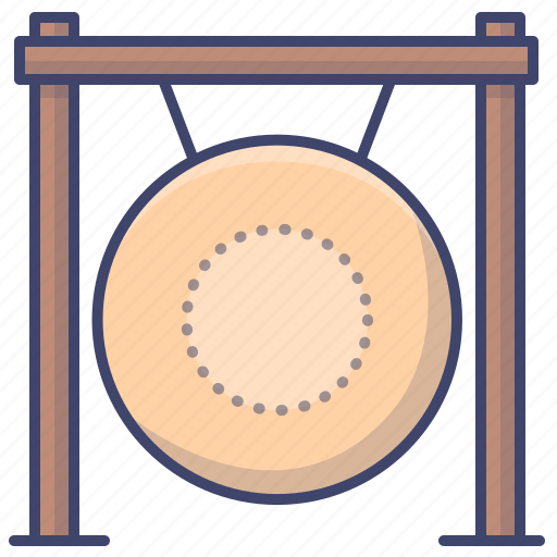 Gong, instrument, percussion, chinese icon - Download on Iconfinder