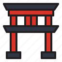 chinese, torii, gate, chinese new year