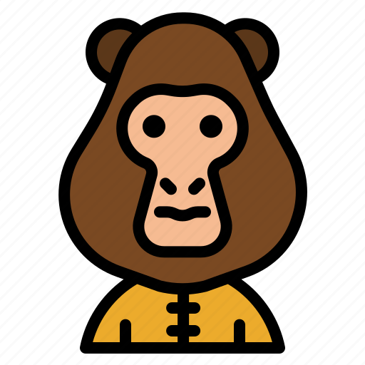 Monkey, animals, chinese, new, year icon - Download on Iconfinder