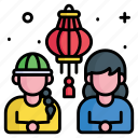 new year, people, chinese, lantern, greetings, human, female