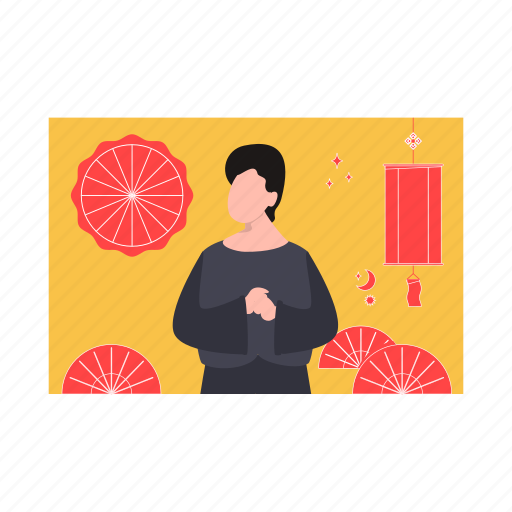 Boy, standing, newyear, chinese, holiday icon - Download on Iconfinder