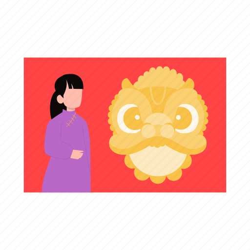 Dragon, face, girl, newyear, holiday icon - Download on Iconfinder