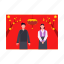 male, female, standing, chinese, newyear 