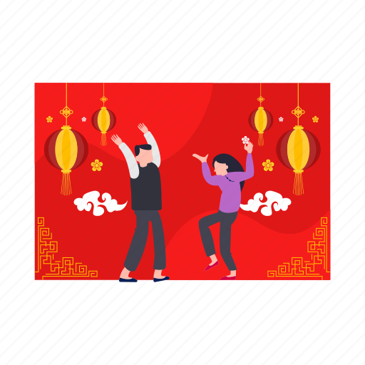 People, dancing, chinese, new, year icon - Download on Iconfinder