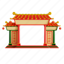 chinese, gate, entrance, building, traditional, new-year, culture, tradition, religion 