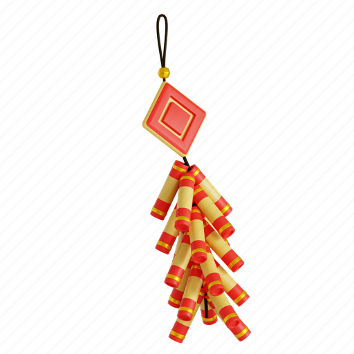 Chinese, firecracker, chinese firecracker, celebration, traditional, festival, decoration 3D illustration - Download on Iconfinder