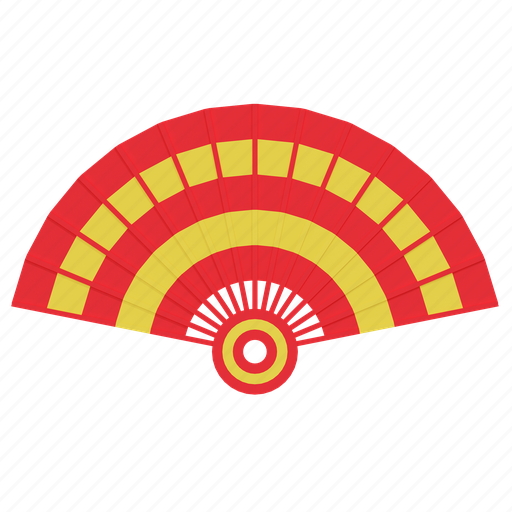 Chinese, traditional, fan, new, year, illustration 3D illustration - Download on Iconfinder