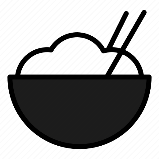 Asian food, bowl, china, chopstick, rice icon - Download on Iconfinder