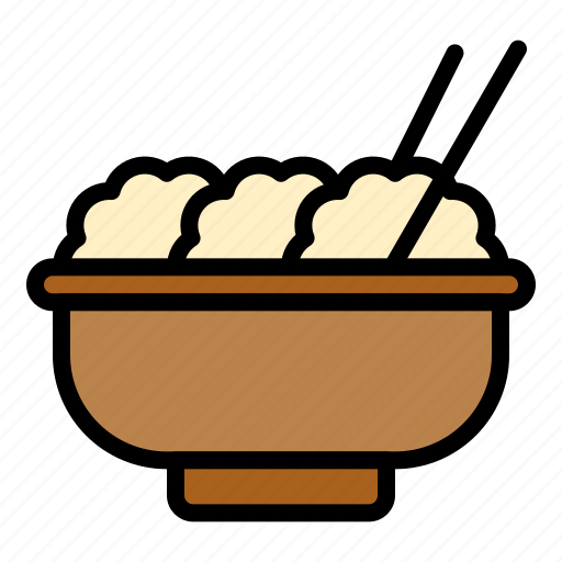 Asian food, bowl, bun, china, chopstick, dumpling icon - Download on Iconfinder