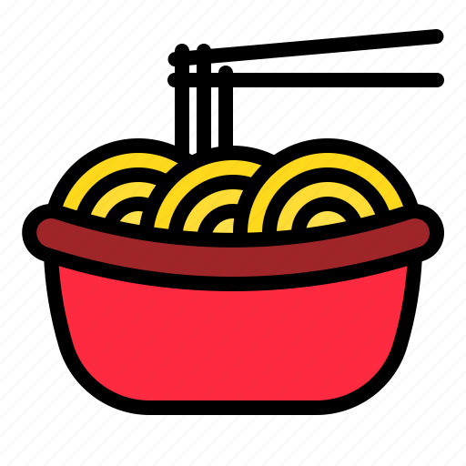 Asian food, bowl, china, chopstick, egg noodles, noodles icon - Download on Iconfinder