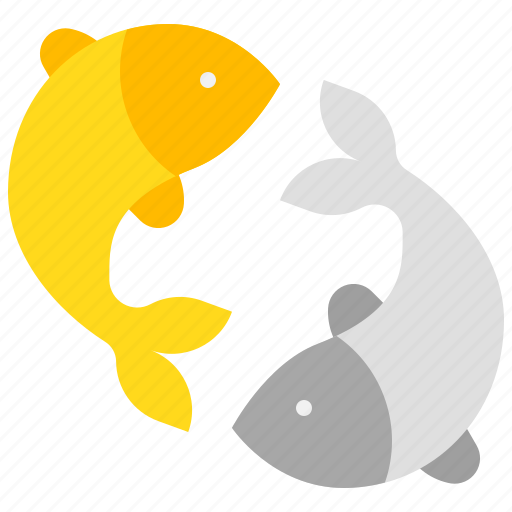 Carp, chinese new year, gold, luck, lunar new year, silver, twin koi fish icon - Download on Iconfinder
