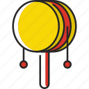 drum, rattle drum, musical-instrument, hand drum, festival, culture, chinese new year