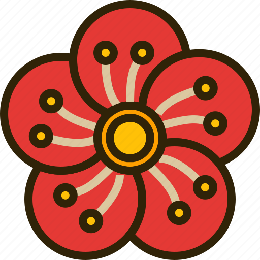 Bloom, chinese new year, flower, lunar, oriental, plum blossom, spring festival icon - Download on Iconfinder