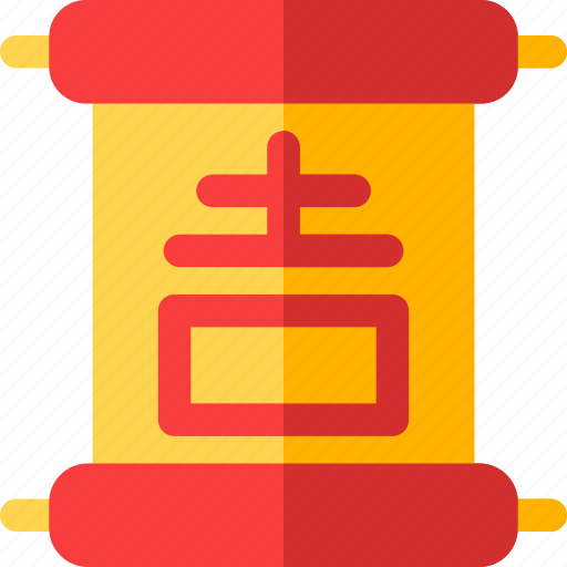 Caligraphy, chinese, decoration, festival, scroll, traditional, year icon - Download on Iconfinder