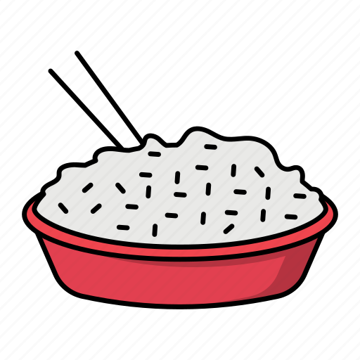 Chinese, rice, plate, chopsticks, traditional, cuisine icon - Download on Iconfinder
