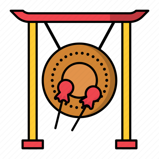 Gong, instrument, percussion, chinese, new year, celebration, traditional icon - Download on Iconfinder