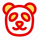 panda, head, face, china, animal, bear