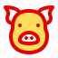 pig, head, chinese, new, year, zodiac, animal, face 