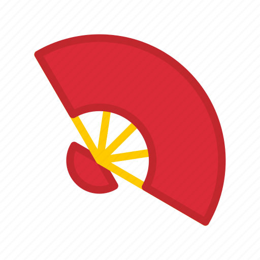 Asian, chinese, culture, fan, oriental, red, traditional icon - Download on Iconfinder