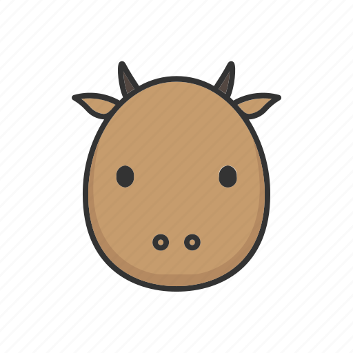 Goat, zodiac, chinese, new, year, animal, filled icon - Download on Iconfinder