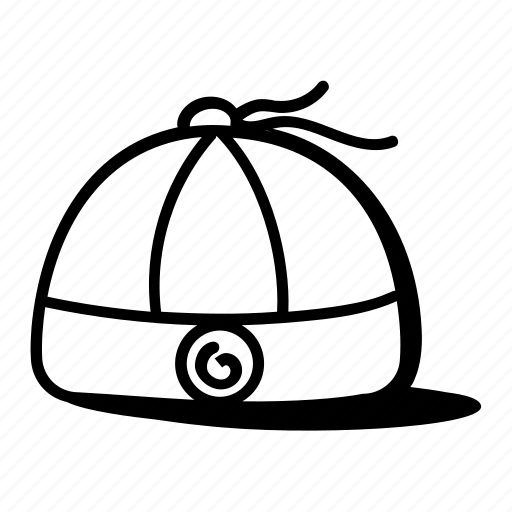 Chinese cap, hat, headwear, headgear, headpiece icon - Download on Iconfinder