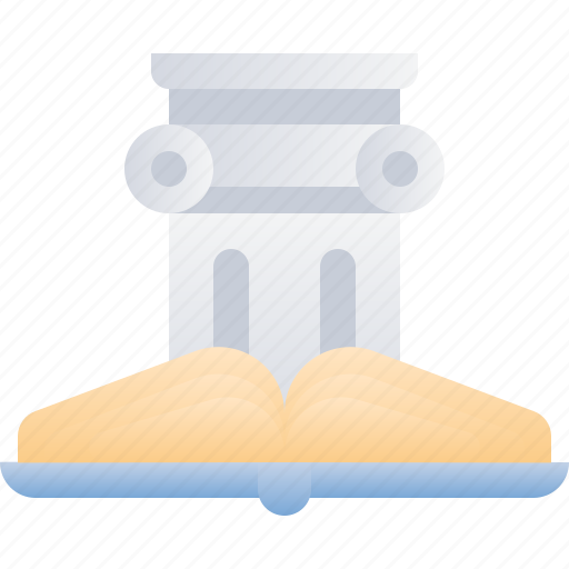 Education, school, learning, history, pillar, ancient, book icon - Download on Iconfinder