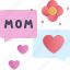 mothers day, celebration, mom, chat, greeting, message, notification 