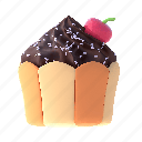 cupcake, chocolate, dessert, cake, food 