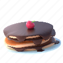 pancake, chocolate, dessert, cake, food 