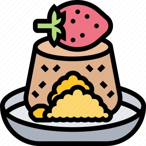 Chocolate, fondant, cake, served, sweet icon - Download on Iconfinder
