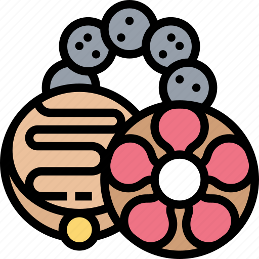 Donut, glazed, bakery, tasty, calories icon - Download on Iconfinder