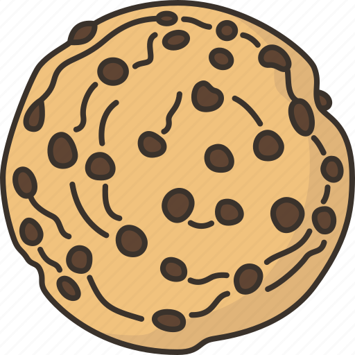 Cookie, chocolate, chip, baked, snack icon - Download on Iconfinder