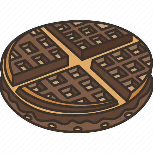 Waffle, chocolate, breakfast, pastry, food icon - Download on Iconfinder