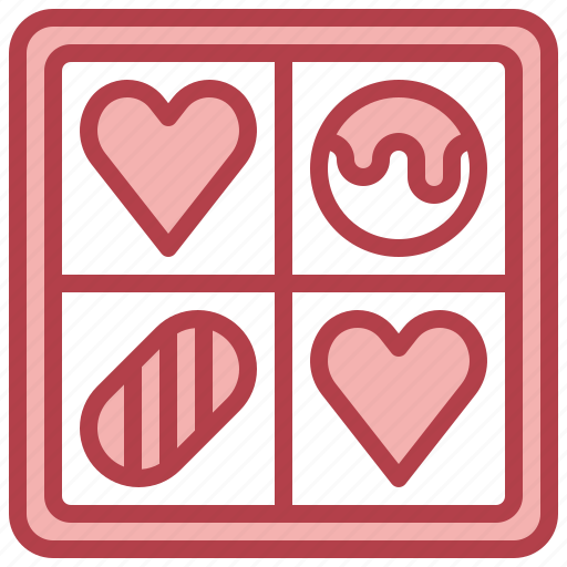 Chocolate, box, love, and, romance, valentines, dessert icon - Download on Iconfinder