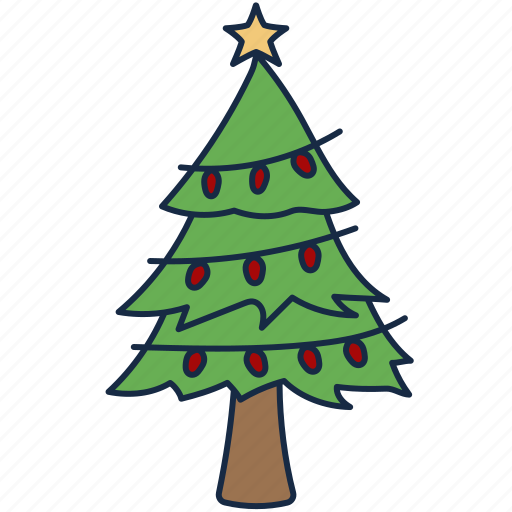 Pine, christmas, star, decoration, tree, holiday icon - Download on Iconfinder