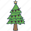 pine, christmas, star, decoration, tree, holiday 