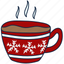 mug, christmas, hot, chocolate, holiday, drink