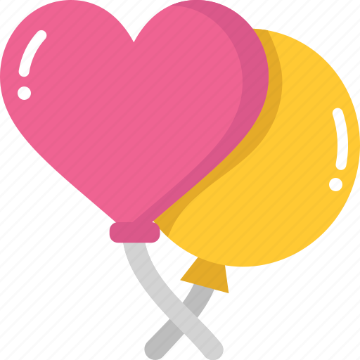 Wedding, ballon, balloons, romantic, decoration, heart, love icon - Download on Iconfinder
