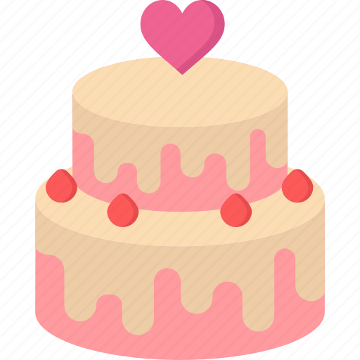 Wedding, cake, wedding cake, bakery, heart, love, food icon - Download on Iconfinder