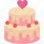 wedding, cake, wedding cake, bakery, heart, love, food 