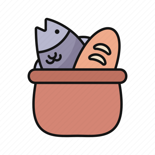 Fish, bread, bible, jesus icon - Download on Iconfinder