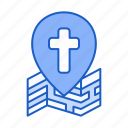 christianity, religion, location, pin